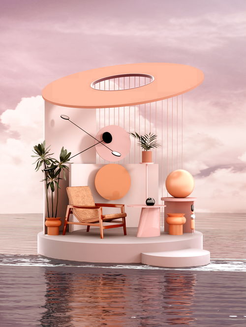 简约几何美学 日用百货与数码电器的抽象空间渲染